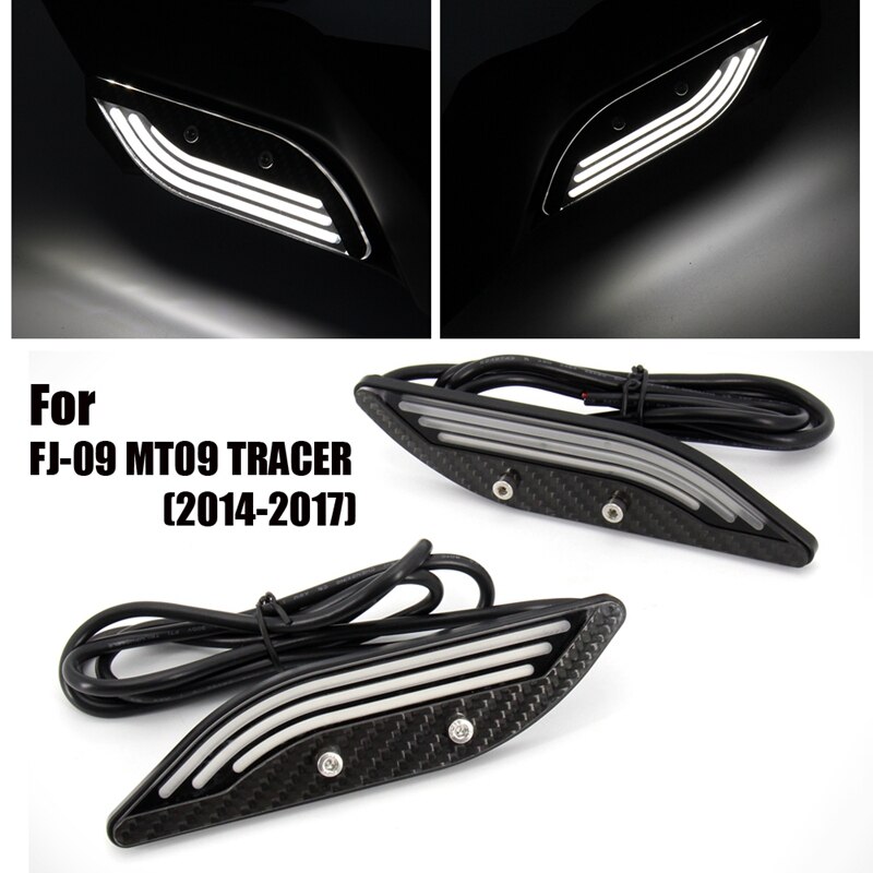 Motorcycle Hand Guard Decorative Lights Knuckle Guard LED Kit for YAMAHA MT09 TRACER FJ-09 MT-09 TRACER -: Default Title