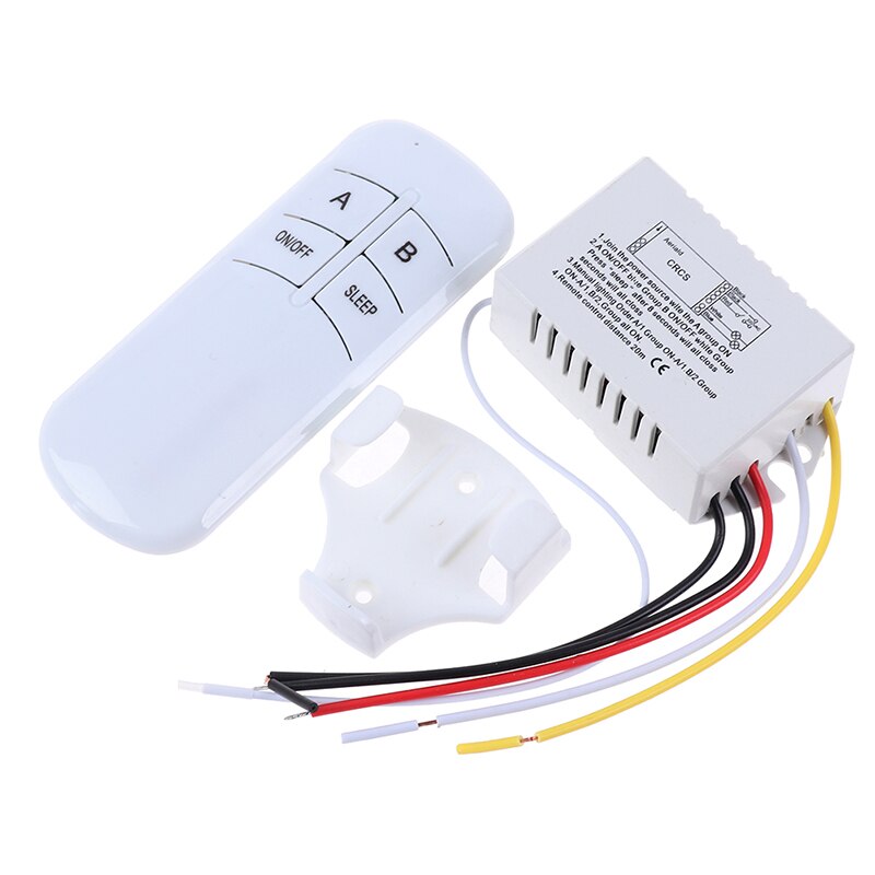 220V Lamp Light Digital Wireless Muur Afstandsbediening Schakelaar Ontvanger Zender 1Set