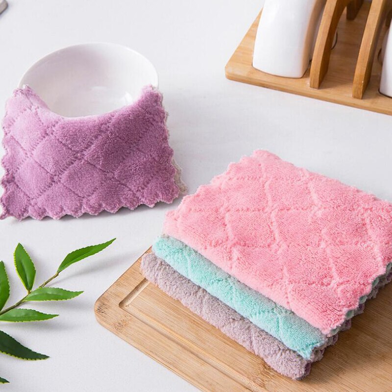 5 uds paño de cocina de microfibra de agua superabsorbente, vajilla de Eficiencia Alta, toalla de limpieza para el hogar, utensilios de cocina