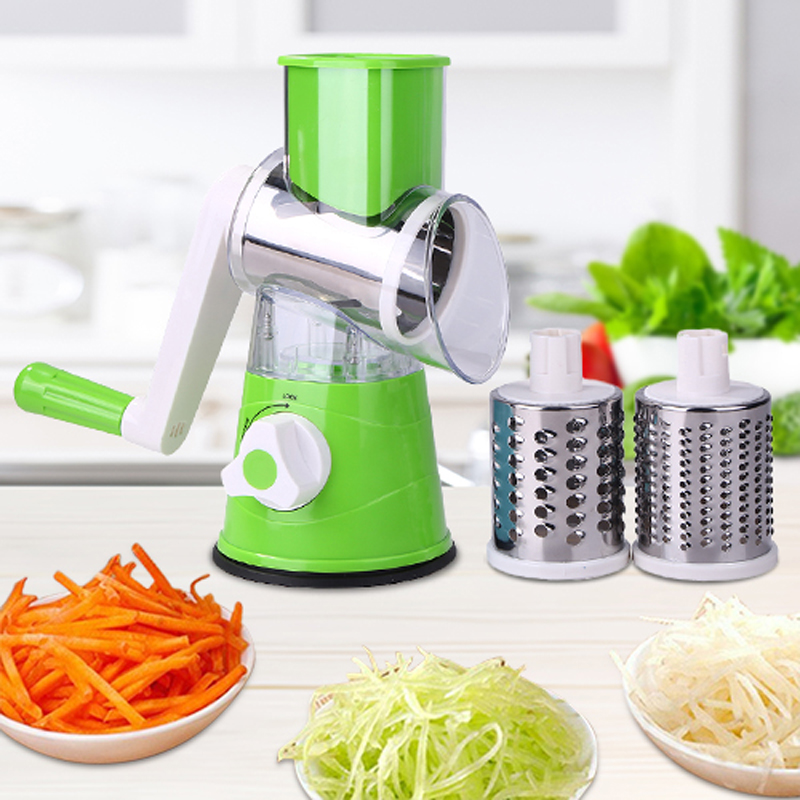 Multifunctionele Handmatige Groente Fruit Cutter Aardappel Versnipperen Rasp Rvs Ronde Slicer Keuken Accessoires Koken Tool