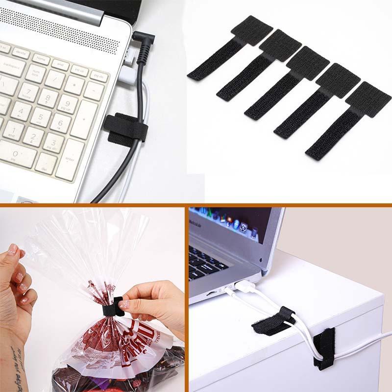 Self-adhesive Cable Management With Back Glue Buckle Velcro Cable Tie Charging Cable Fixed Artifact Data Cable Storage