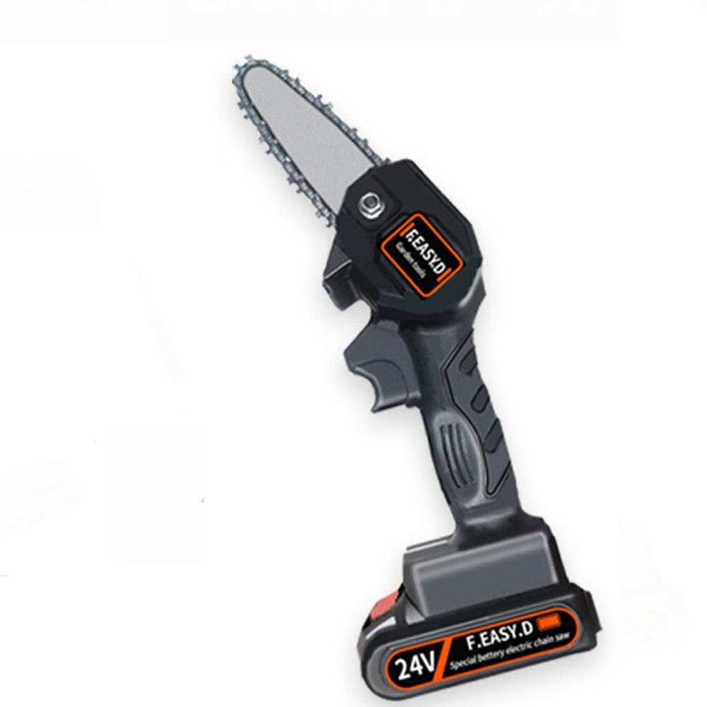 24V Portable Lithium Battery Electric Pruning Saw Rechargeable Small Electric Saws Woodworking Mini Garden Logging Electric Saw: 02