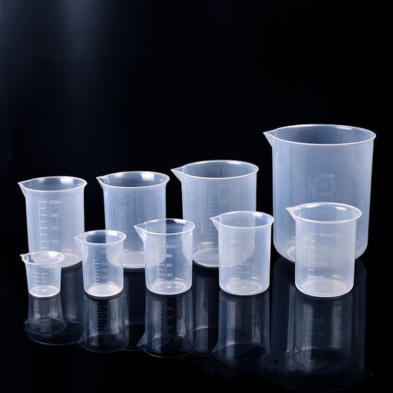 1 Stuks 250Ml/100Ml/50Ml/25Ml Transparante Keuken Laboratorium Plastic Volumetrische Beker Meten cup