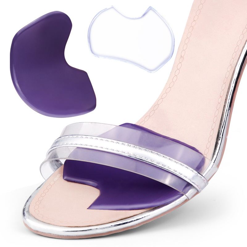 Almohadillas de Gel de silicona para el antepié para zapatos de mujer, plantillas autoadhesivas, sandalias, antideslizantes, alivio del dolor, almohadilla para pie de bailarina