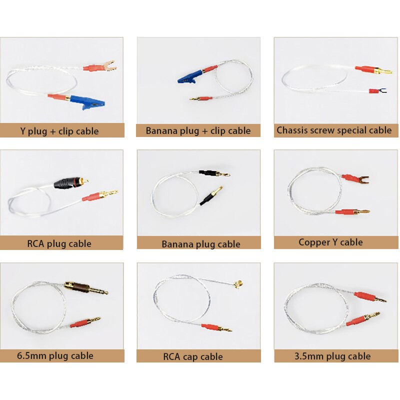0.5m Cable For HiFi Audio GND Grounding Box Tuning Box Power Purifier Electronic Black Hole