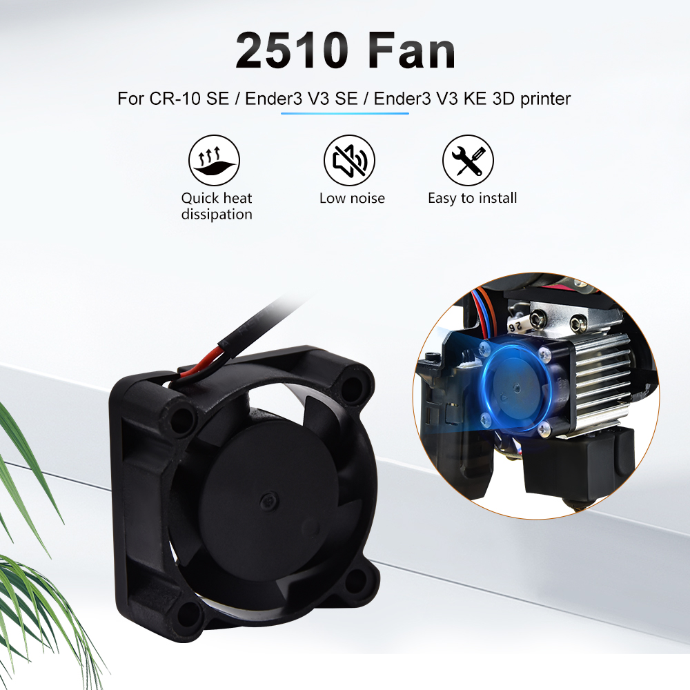 Creativity Brushless DC 24V Fan 2510 Axial Fan with Double Ball Bearing For CR-10SE/ Ender3 V3 SE/ Ender3 V3 KE 3D Pritner Parts