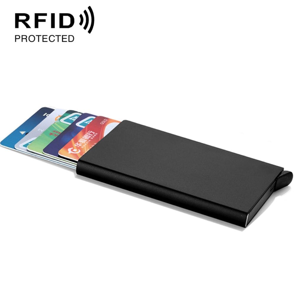 Stainless Steel Rfid Credit Card Holder Men Slim Anti Protect Travel ID Cardholder Women Wallet Metal Case Porte Carte