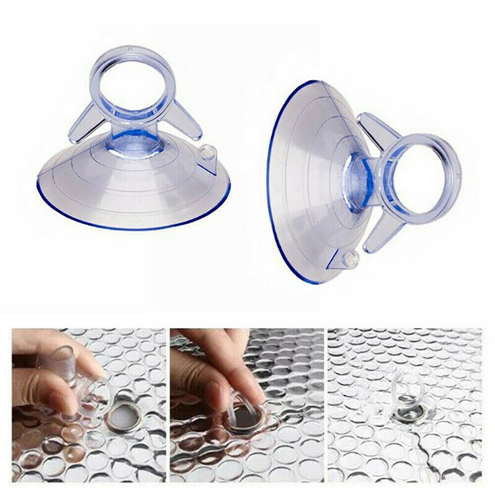 Ventosas de plástico para ventana de coche, accesorios de decoración de ventanas de vidrio, PVC, transparente, 45mm, 20 Uds.