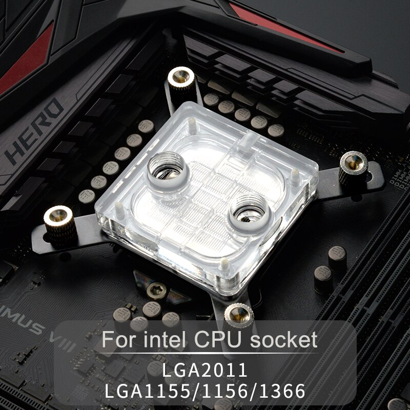 Syscooling SC-C62 CPU wasser kühl Block für Intel 1151 Verzögerung 1155 1156 1150 CPU wasser kühlung kupfer backplate