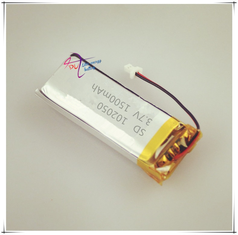 XHR-2P 2.54 3.7 V 1500 mAh 102050 polimeri di litio batteria macchina di apprendimento Cavaliere registratore di traffico
