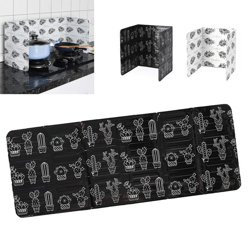 Opvouwbare Fornuis Aluminiumfolie Plaat Beschermen Olie Splash Koken Baffle Shield Cover Voor Thuis
