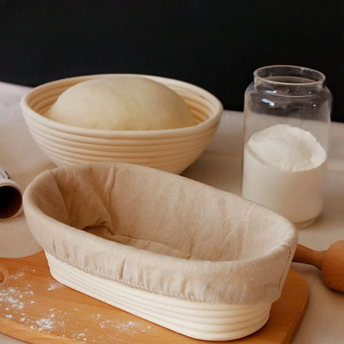 Bread Proofing Basket Sourdough Proofing Basket Round Proofing Bowls Handmade Rattan Baskets Liners Sourdough Bread Making Kit