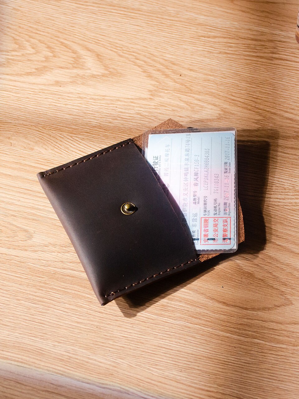 Bright2021 porte-cartes multifonction couverture de conducteur en cuir bricolage matériel sac personnalisés pour les hommes et