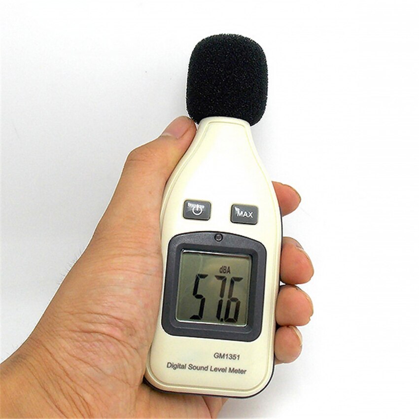 Digital Sound Level Meter Noise Volume Meter 30-130dB(A) Range with Sound Simulation, Max Hold, Automatic Backlight Display