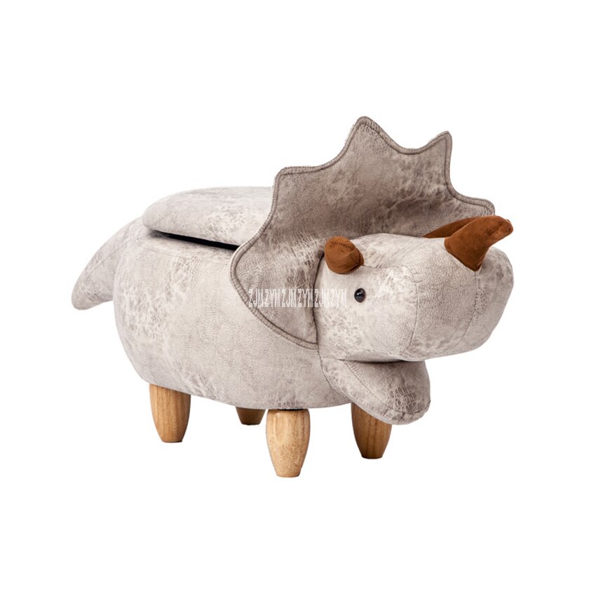 Modern High Density Resilient Sponge Animal Change Shoe Stool Solid Wood Children Shoes Storage Stool Living Room Sofa Footstool