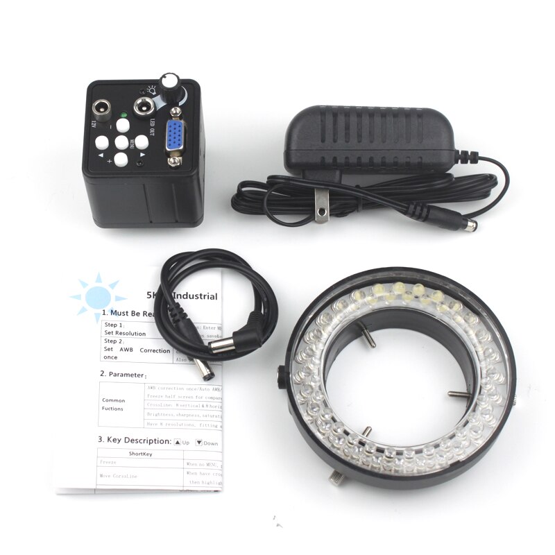 VGA 13MP Monocular Microscope Digital Camera Set + 130X Or 180X Adjustable Lens + LED Light Suit Pcb For Repair Phone Soldering