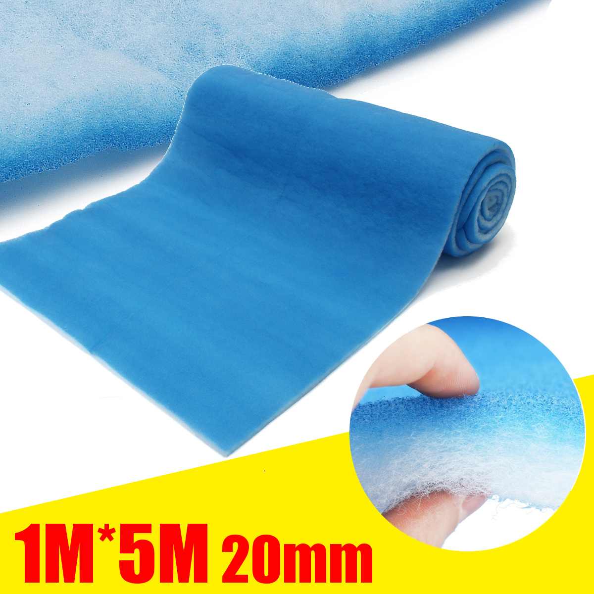 1 rotolo 5M Poliestere Filtro aria in Fibra Resistente Al Calore Addensare Negozio di Vernici per auto Cabina di Verniciatura Filtro aria Filtro in Schiuma spugna Impermeabile