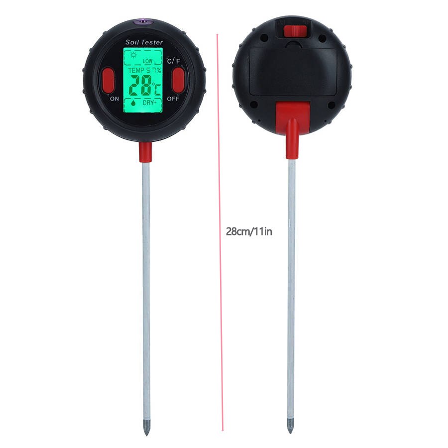 Comprobador de PH del suelo medidor Digital 5 en 1, instrumento de medición de césped, multifuncional, Detector de PH, humedad del suelo, herramienta de Medición de PH