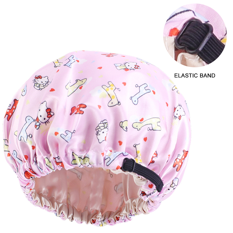 Bonnet de nuit en Satin pour bébé, casquette de nuit, Turban, soyeux et ajustable, Double couche, couvre-chef pour enfants: Style 5