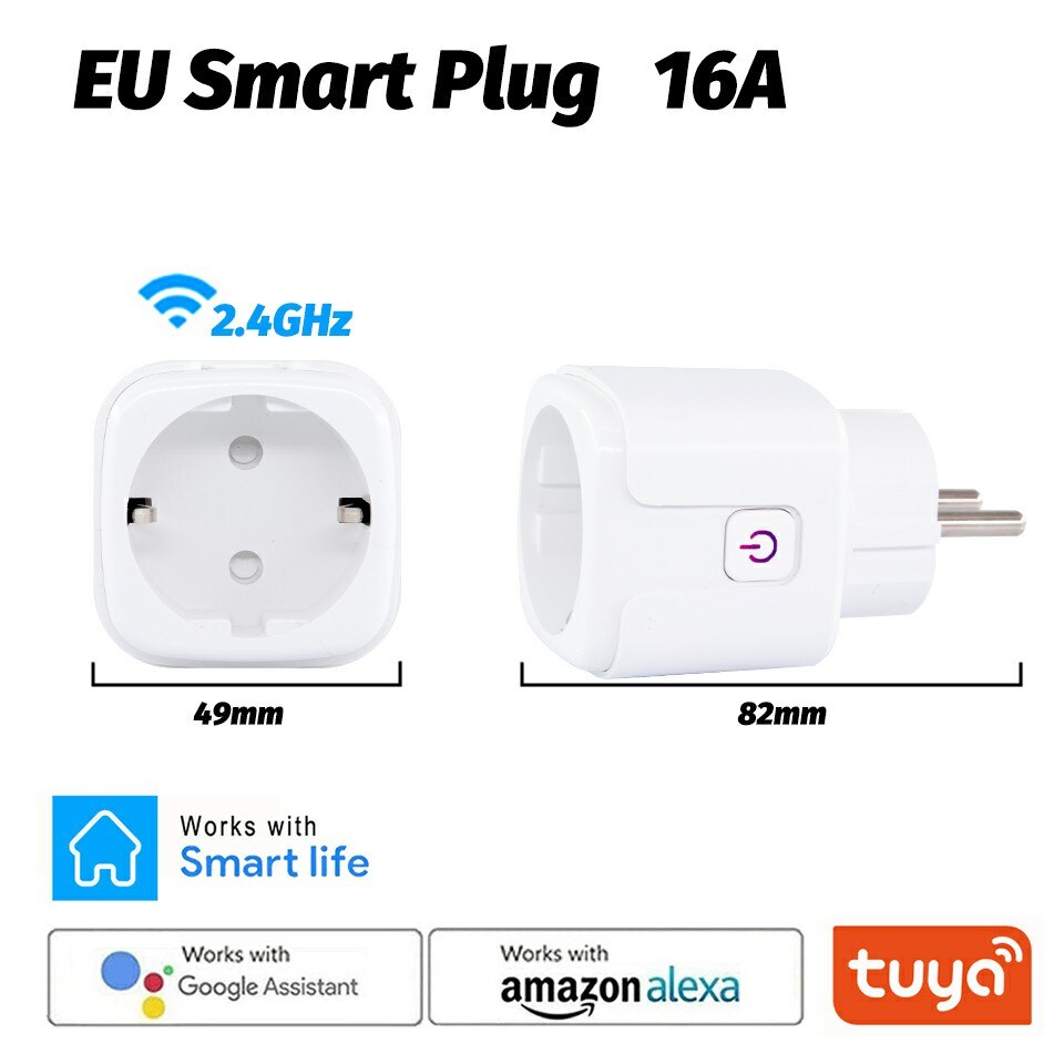Smart Plug Wifi Socket Eu 16A Power Monitor Timing Functie Tuya Smartlife App Controle Werkt Met Alexa Google Assistent: 5 Pcs / EU PLUG
