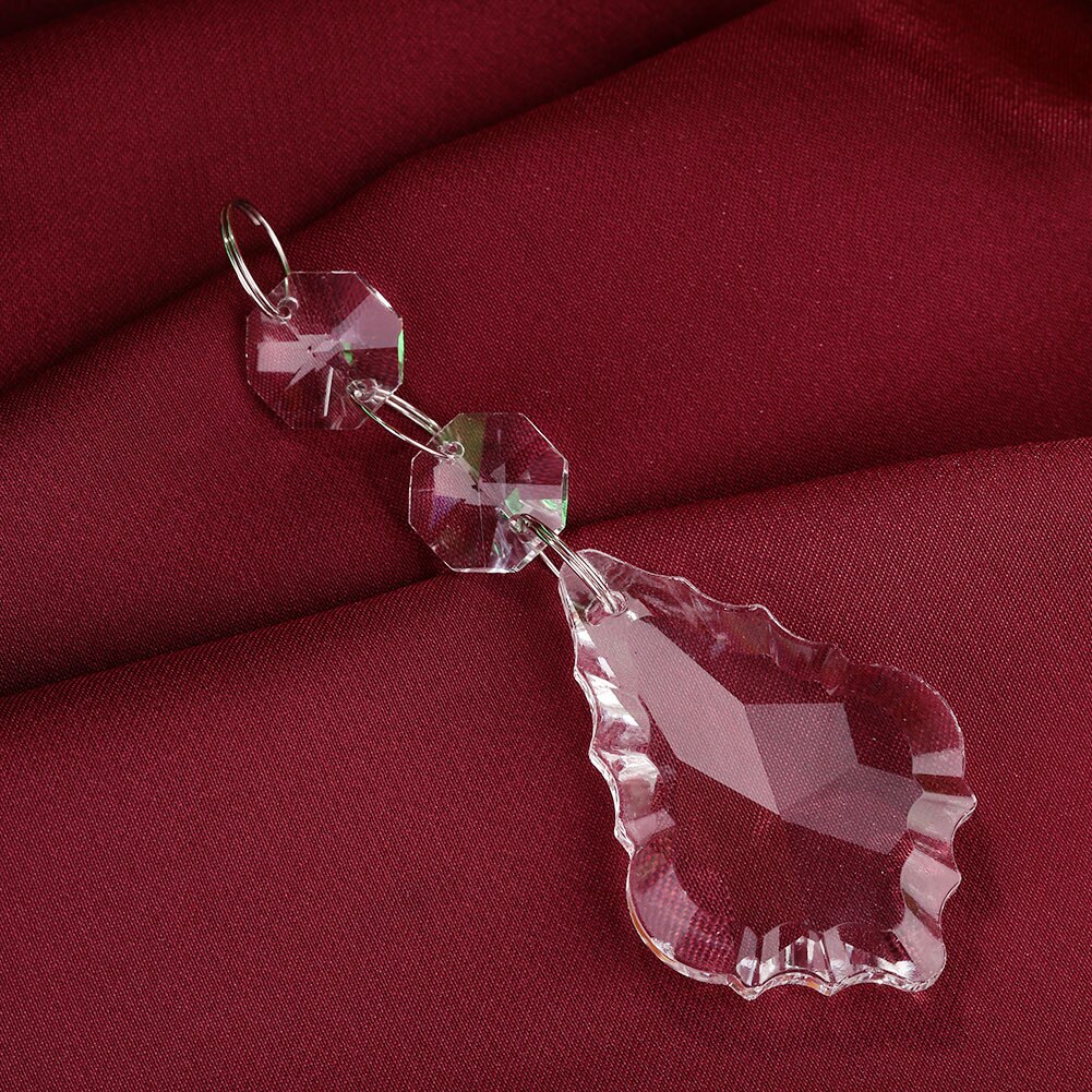 Vintage Maple Leaf Achthoekige Kristallen Kroonluchter Lampen Crystal Bead Esdoornblad Achthoekige Kristallen Kroonluchter Lampen