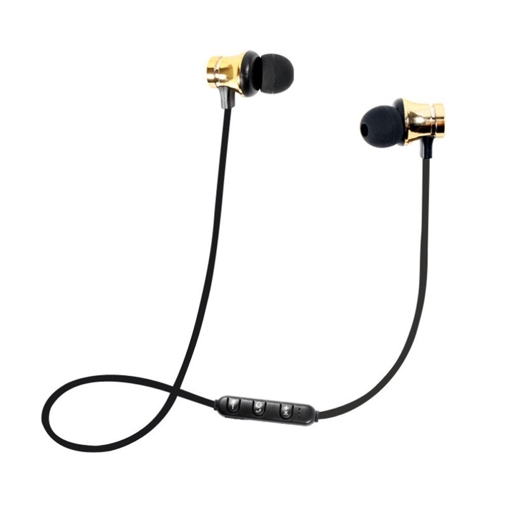 Bluetooth Headphones with MIC XT-11 Wireless Bluetooth Earphone Sport Sweatproof Bass Music Headset for Mobile Phones: Gold