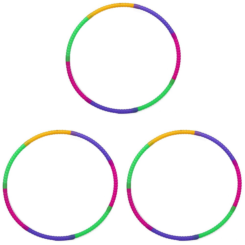 Weighted Exercise Hoop Portable Splicing Fitness Hoop for Kids Bodybuilding Gymnastics Dance Playing 3PCS: purple