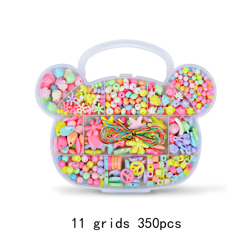 1Box Kind Perlen Spielzeug Kit Kinder Perlen Set Kreative Lose Perlen Für DIY Armbänder Halskette Handwerk Schmuck Kinder Spielzeug: WHITE