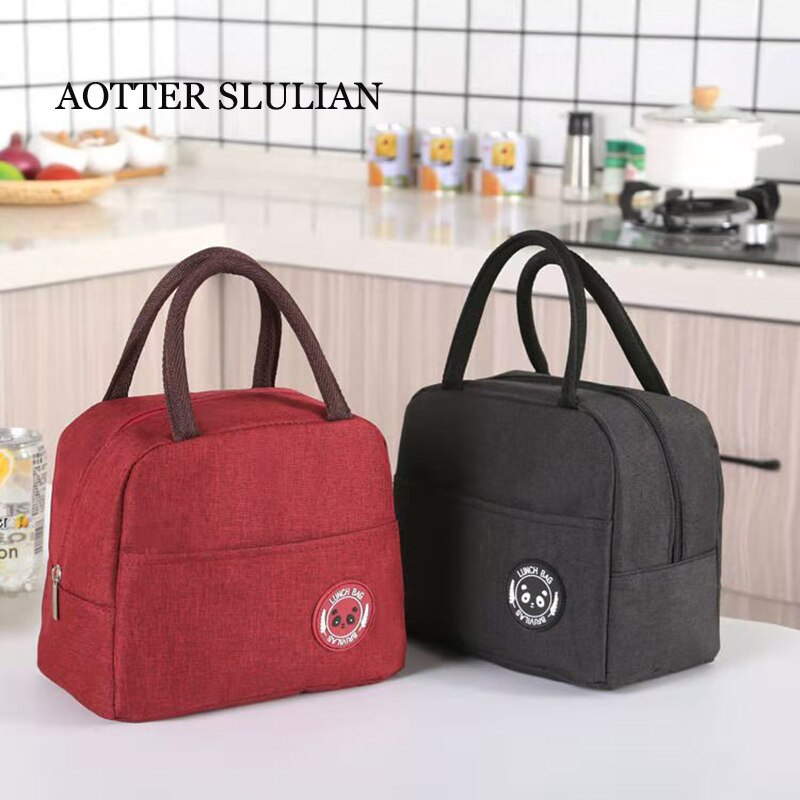 Unisex Maaltijd Tas Bento Pouch Thermische Voedsel Picknick Lunch Tas Draagbare Diner Container Voedsel Opslag Handtas Lunchbox Tote Voedsel tas