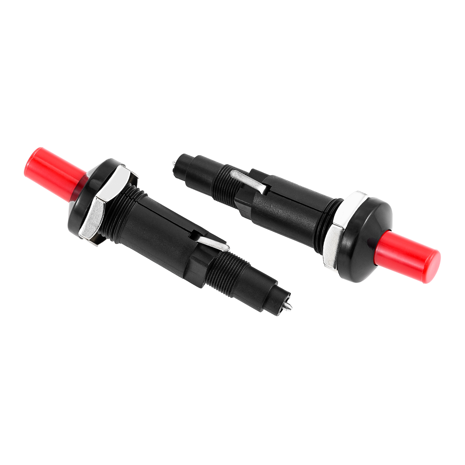 2 Stück Push Button Piezo Zünder Zwei Ausgänge Drücken Funken für Gasgrill/Bereich/Heizung/Herd Sparker Generator Keramikfeuerzeug