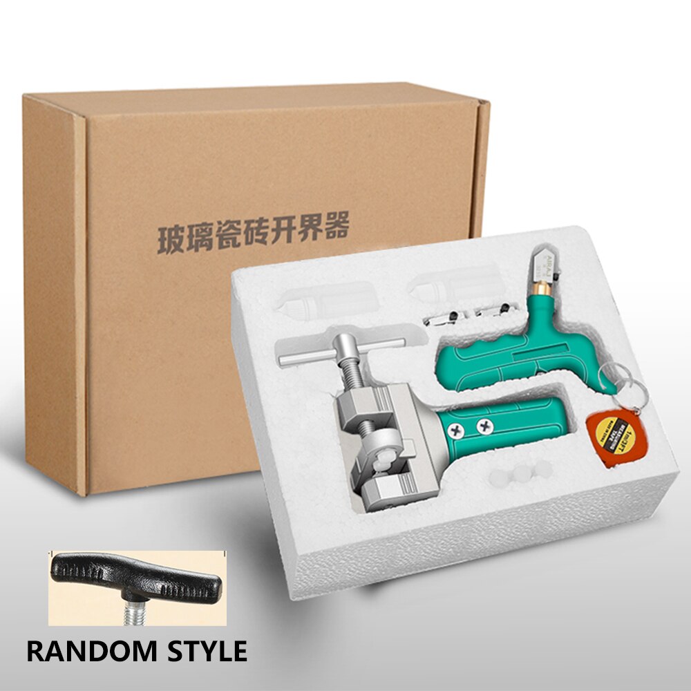 Two-in-one Ceramic Tile Cutter Aluminum Alloy Glass Cutter Integrated Cutter Multifunctional Ceramic Tile Glass Opener Tool: Red