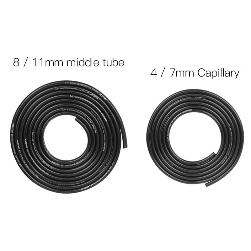 Nadster 8 / 11mm pvc rør 4 / 7mm kapillær hage hage vanning vannrør vanningsutstyr rør