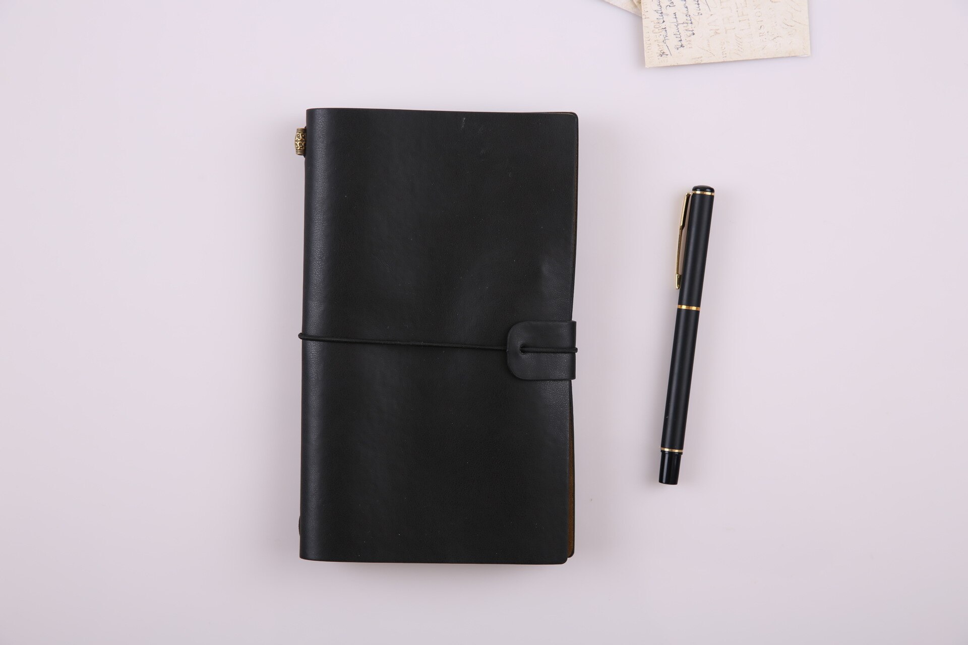 A5 A6 PU Leather Notebook Handmade Vintage Diary Journal Sketchbook Planner TN Travel Notebook Cover: BLACK / A6