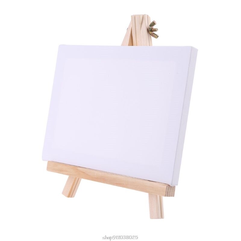 Mini Canvas Natural Wood Easel Set For Art Painting Drawing Craft Wedding Supply Mar15 21