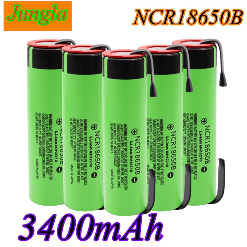 Original 18650 Battery NCR18650B 3.7V 3400mah 18650 Lithium Rechargeable Battery Welding Nickel Sheet batteries