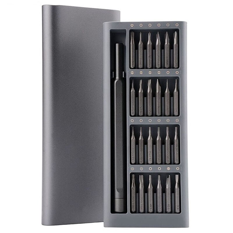 24 in 1 Fine Repair Screwdriver Set Aluminum Alloy Housing Precision Magnetic Screwdriver Set Mobile Phone Computer Maintenance