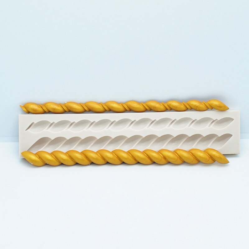 Twist Touw Siliconen Mal Keuken Hars Bakken Hulpmiddel Diy Cake Gebak Fondant Mallen Chocolade Dessert Decoratie Benodigdheden