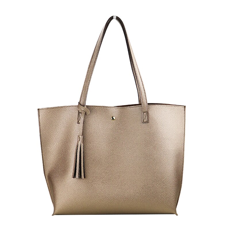 Mode Grote Capaciteit Vrouwen Schoudertassen Tassel Tote Handtas Boodschappentas Groene Bakken Vrouwen Tas: Copper