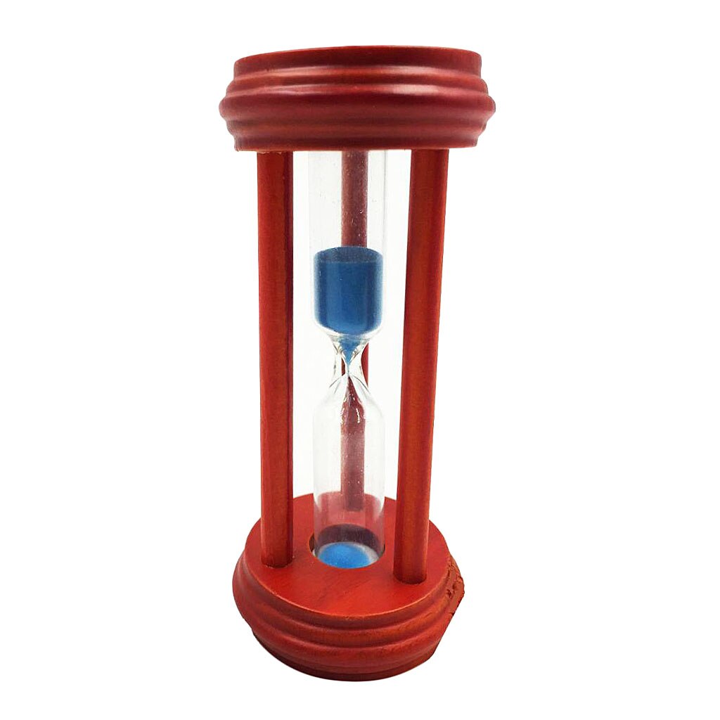 3 Minute Red Wood Sand Hourglass Sandglass Sand Timer Clock Ornament Home Decor