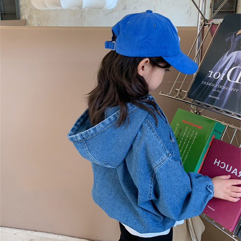 Giacche di Jeans con cappuccio per ragazze novità 2022 primavera autunno bambini T-shirt di Jeans a maniche lunghe 3-7 anni bambini abiti Casual allentati