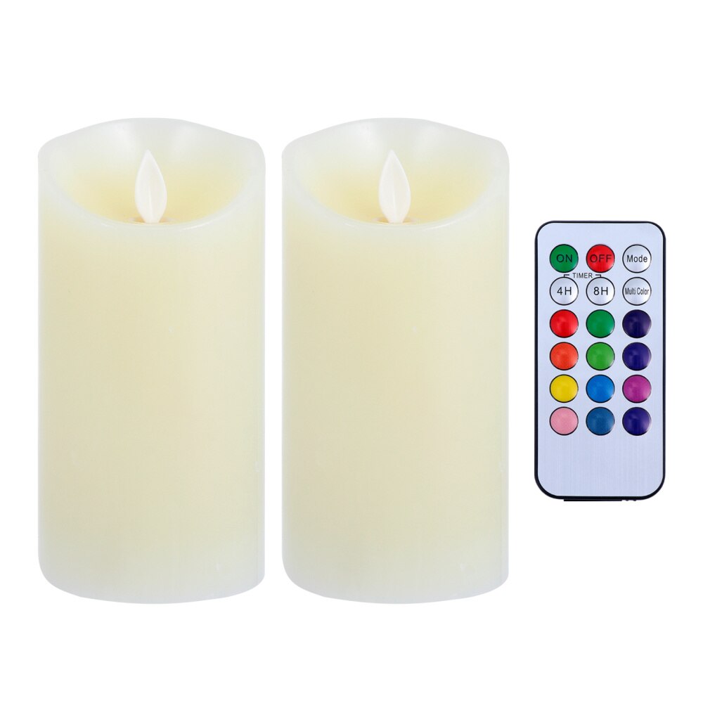 2 uds. De lámparas de vela LED eléctricas, vela con luz electrónica con: Assorted Color 3