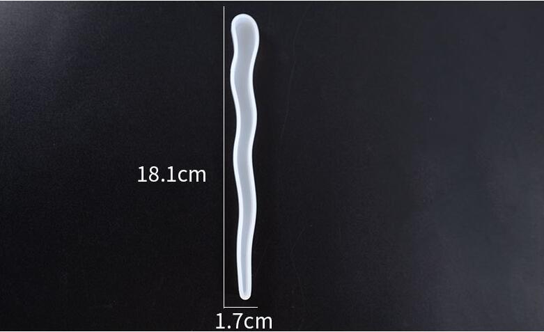 Haarspeld Siliconen Mal Haar Stick Resin Mould Uv Hoofdtooi Haar Pin Epoxy Hars Gieten Mallen Voor Sieraden Haar Clips Tool vinden: 4
