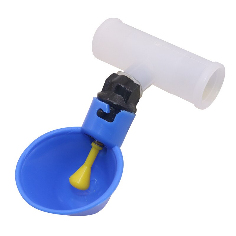 4 Stks/partij Automatische Kwartel Drinker Kip Waterer Kom Rechte Pijp Met Geel Tepel Pluimvee Drinkwater Systeem: CW038