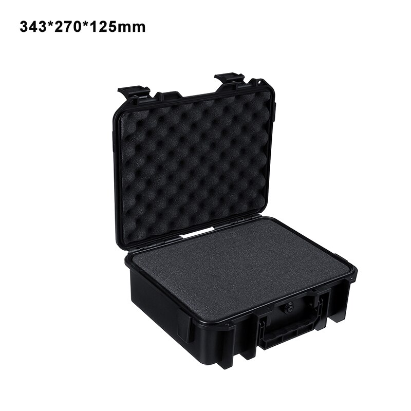 Caja de Herramientas portátil a prueba de golpes Caja de Herramientas equipo de protección de seguridad caja de instrumentos al aire libre con espuma pre-cortada: 343x270x125mm