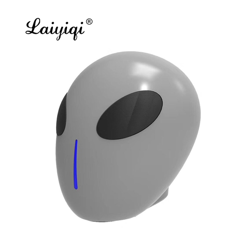 Laiyiqi Alien ET UFO pequeña cabeza inalámbrica Bluetooth altavoz calavera portátil correa de cordón BT de Navidad altavoz bocinas mp3