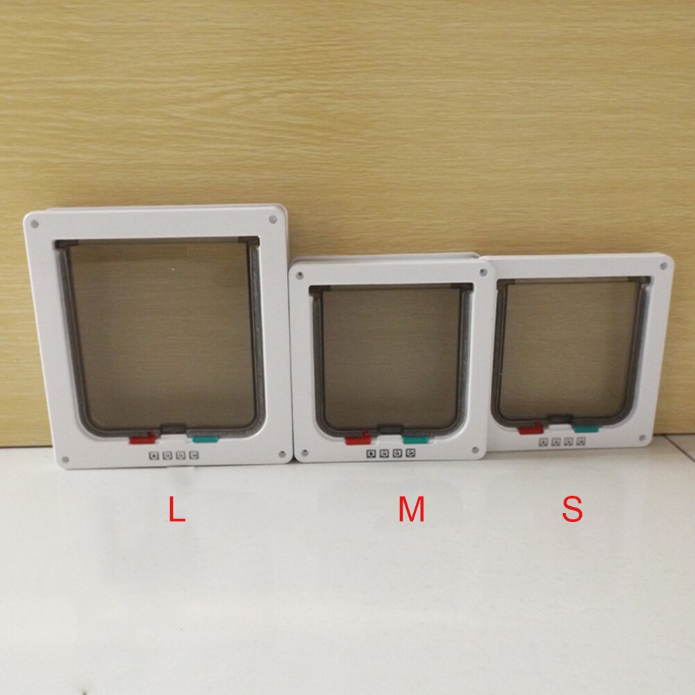 Novel Pet Cat Puppy Dog Lock Safe Flap Door Lockable Gates ABS Practical Intelligent Control