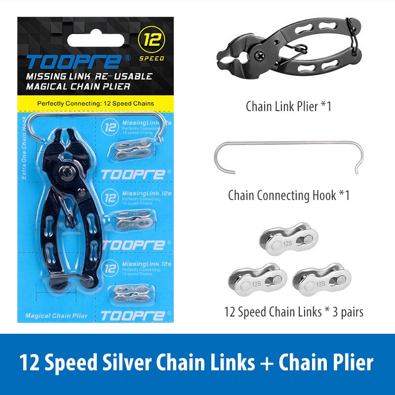 Cykel cykel mangler kæde quick link tang master link fjernelse reparationsværktøj 6/7/8/9/10/11/12 speed quick link stik: 12s sølv