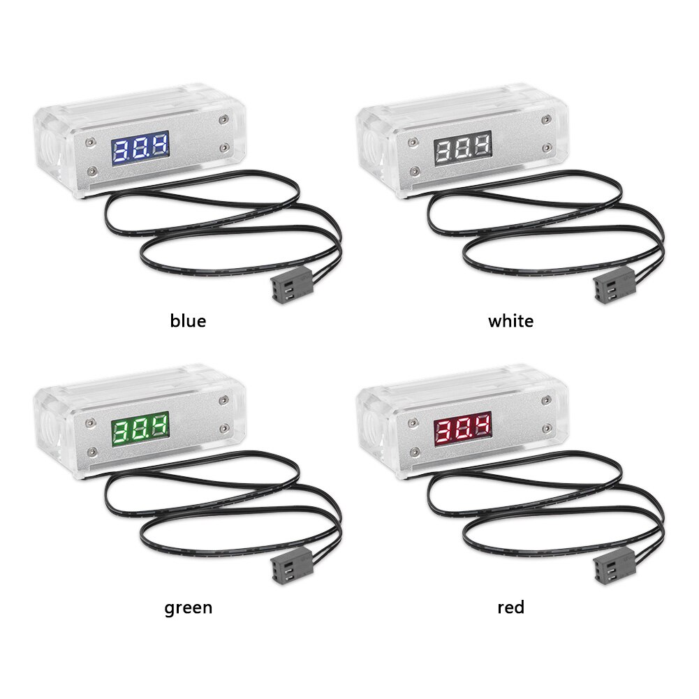 Digital Temperature Controller RGB Acrylic Water Cooler Temperature Display Monitor for Liquid Cooling System