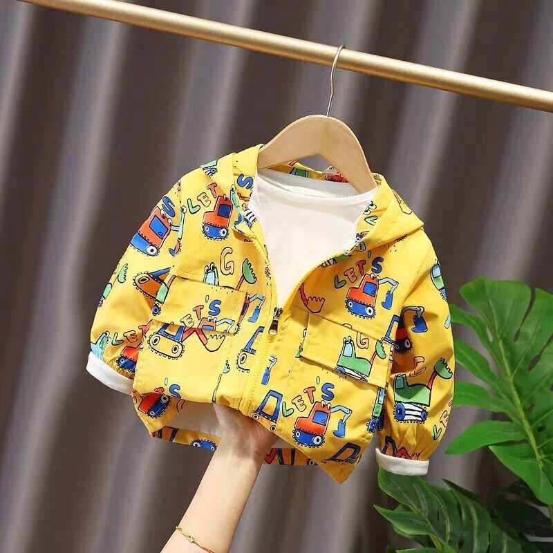 Manteau de dinosaure pour enfants, jolie veste de printemps pour garçons et filles, vêtements actifs pour bébés