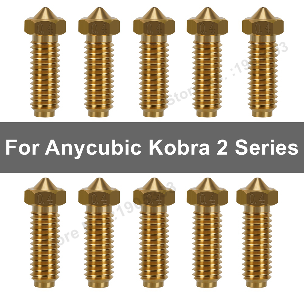 1~10pcs Brass 0.4mm 3D Printer Nozzle For Anycubic Kobra 2, Nozzles For Kobra2/ Kobra2 Pro/Kobra2 Max/ Kobra2 Plus
